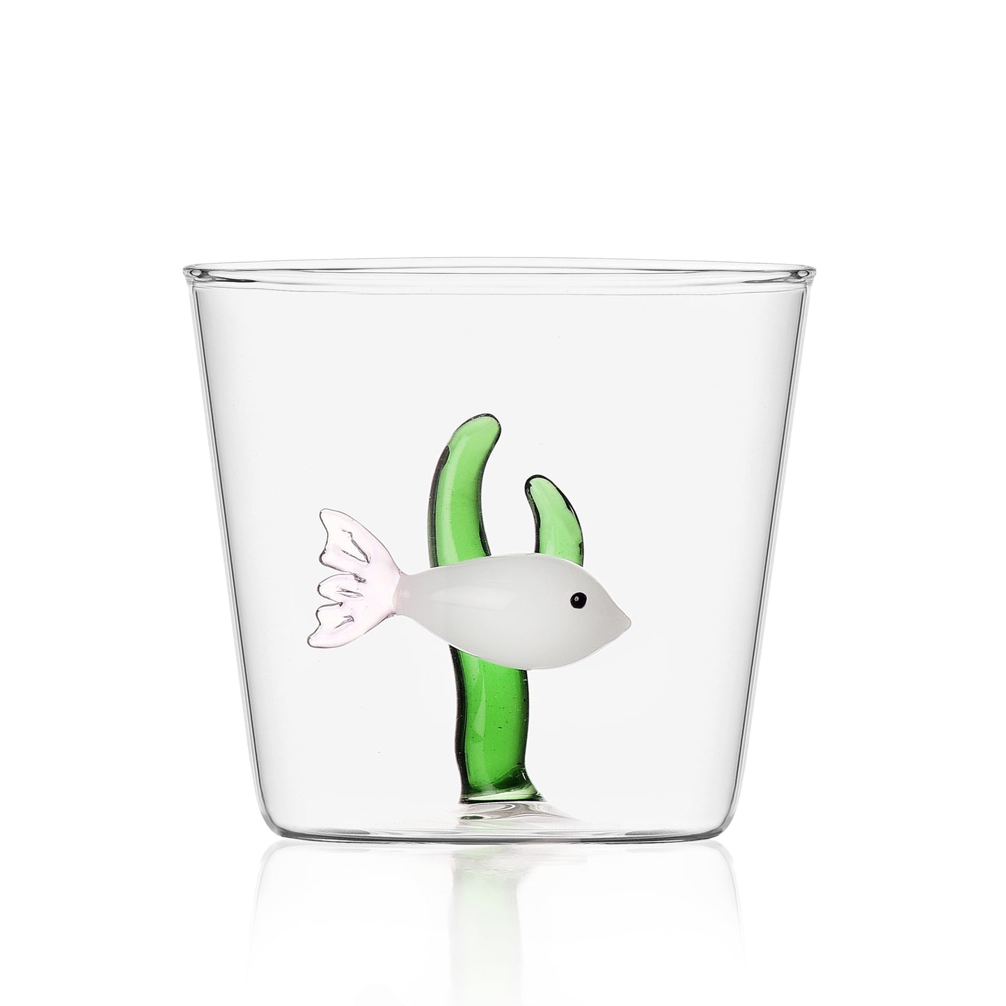 MARINE GARDEN - TUMBLER WHITE FISH - GREEN SEAWEED