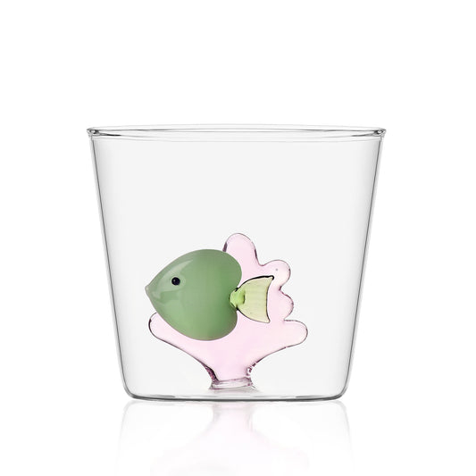 MARINE GARDEN - TUMBLER GREEN FISH - PINK SEAWEED