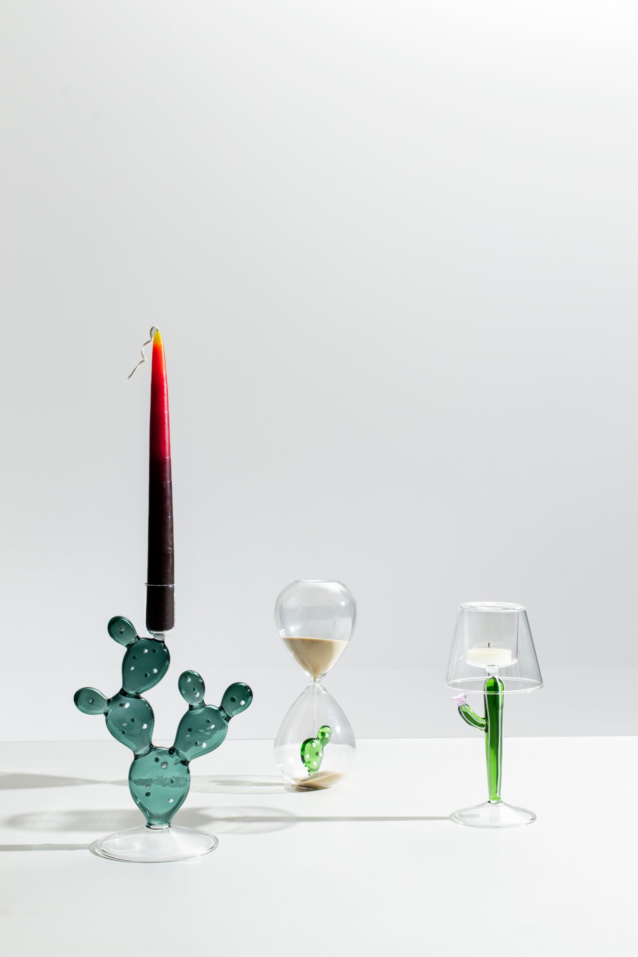 DESERT PLANTS - candleholder turquise cactus