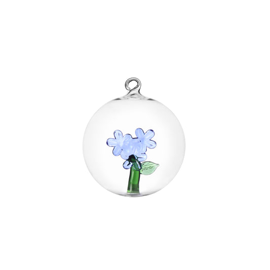 LIGHT BLUE FLOWER CHRISTMAS BALL
