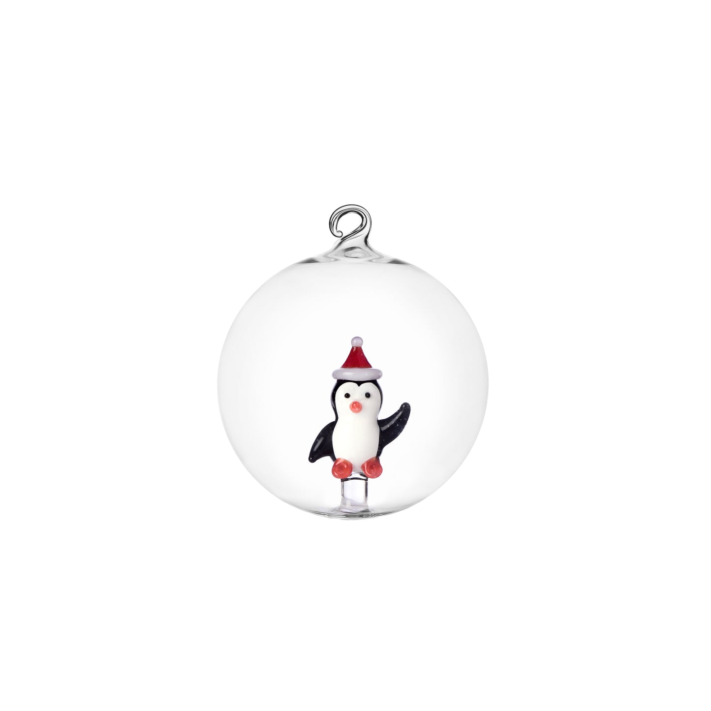 CHRISTMAS BALL PENGUIN W/ CHRISTMAS HAT