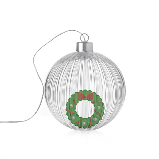 CHRISTMAS BALL LAMP WREATH