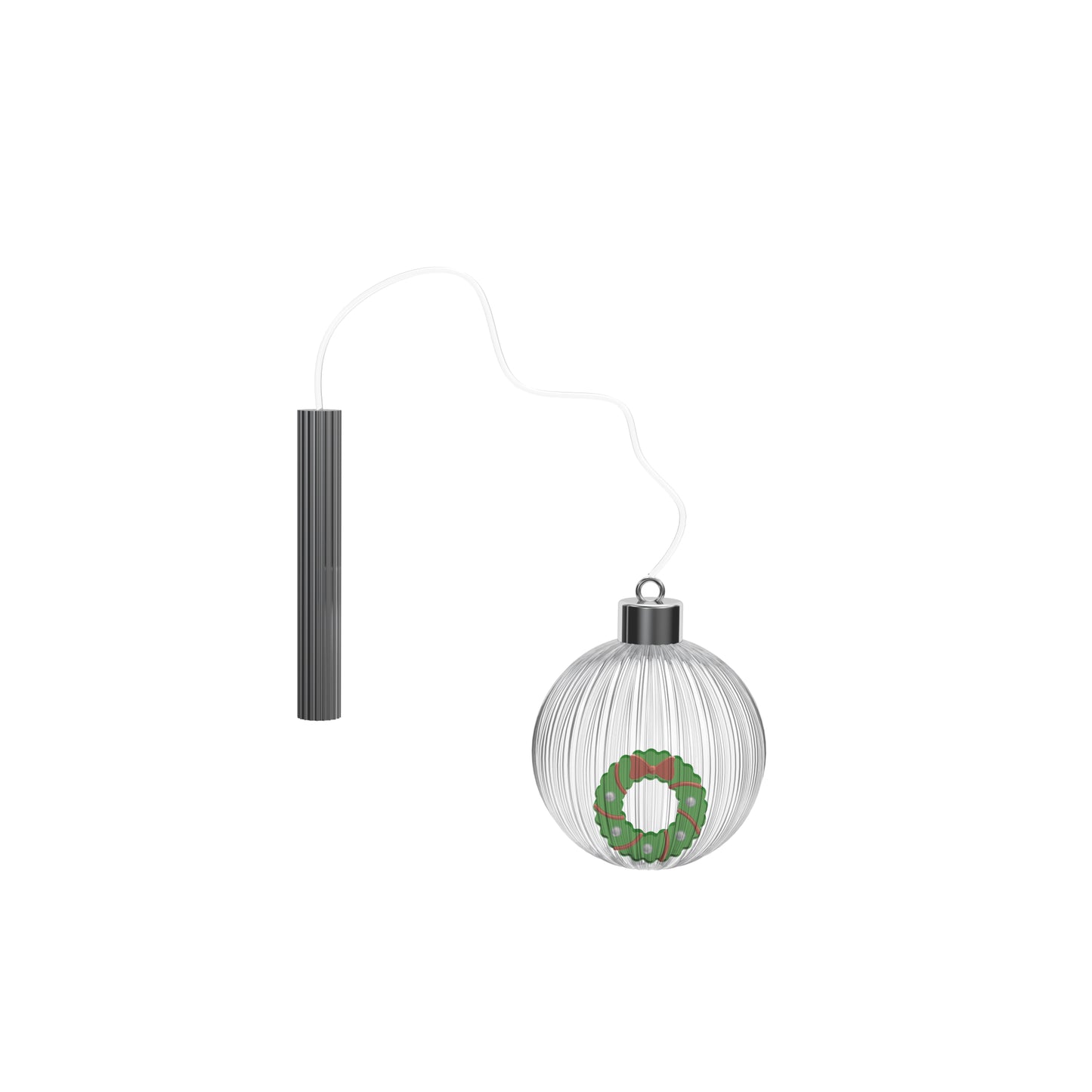 CHRISTMAS BALL LAMP WREATH