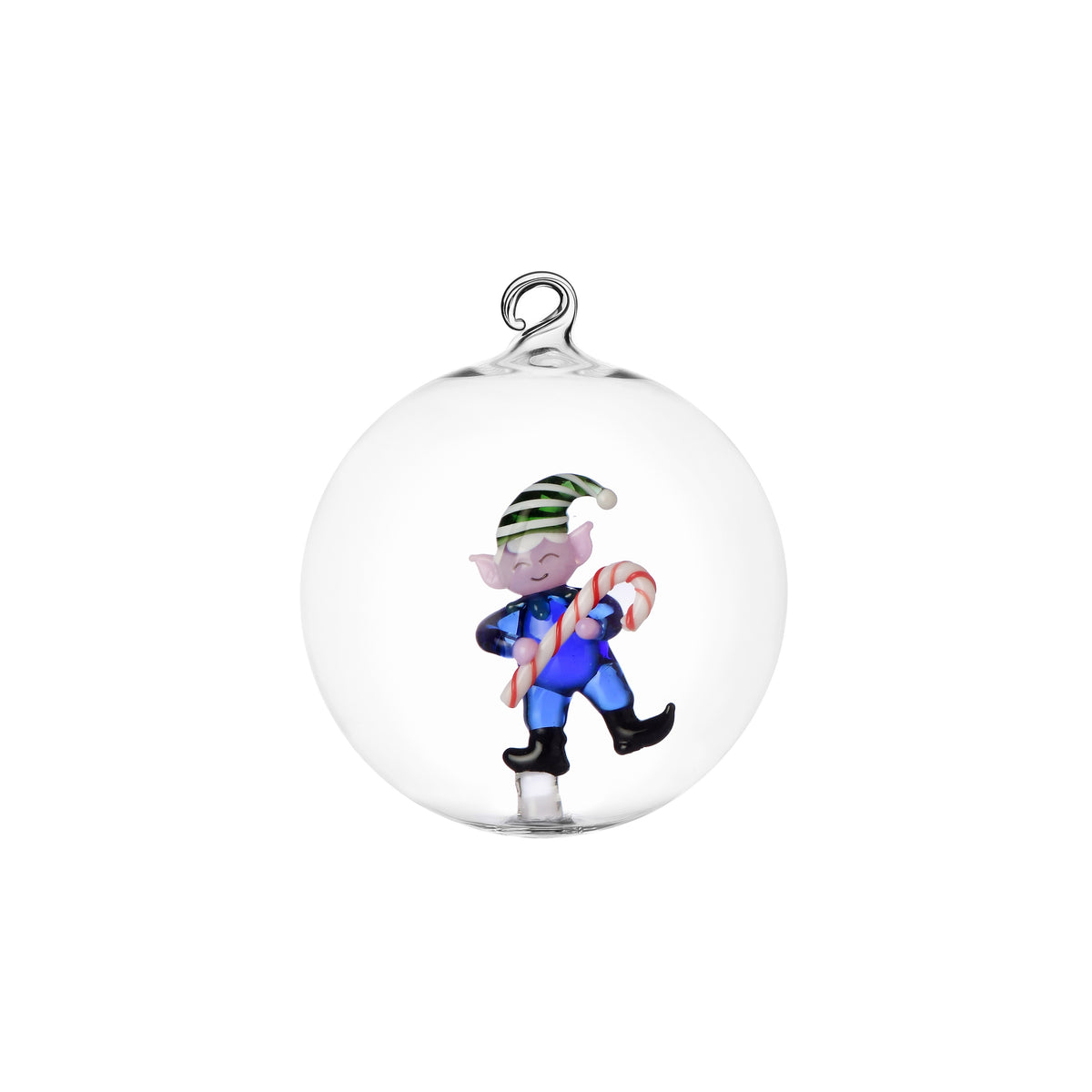 CHRISTMAS TALES - Christmas ball blue elf w/candy cane