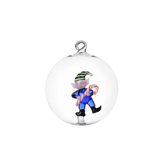 CHRISTMAS TALES - Christmas ball blue elf w/candy cane