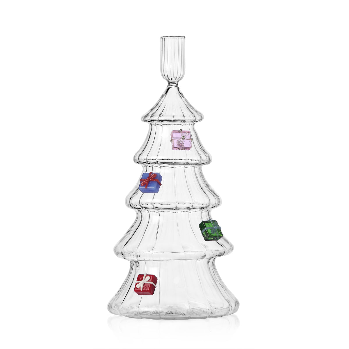CHRISTMAS TALES - candleholder Christmas tree w/ gifts