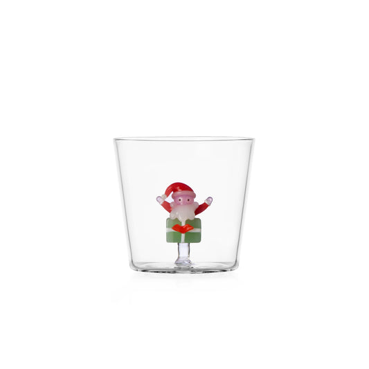 CHRISTMAS TALES - tumbler Santa on green gift