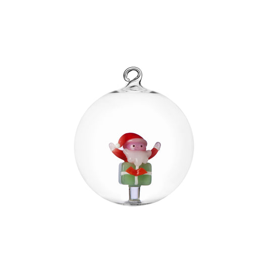 CHRISTMAS TALES - Christmas ball Santa on green gift