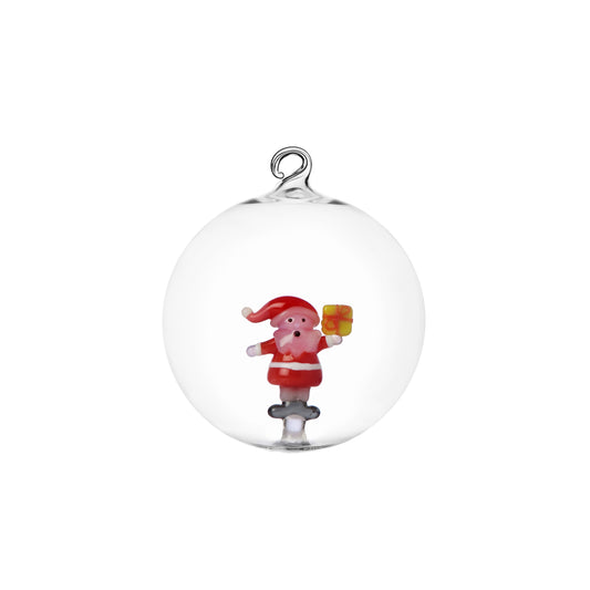 CHRISTMAS TALES - Christmas ball Santa with yellow gift