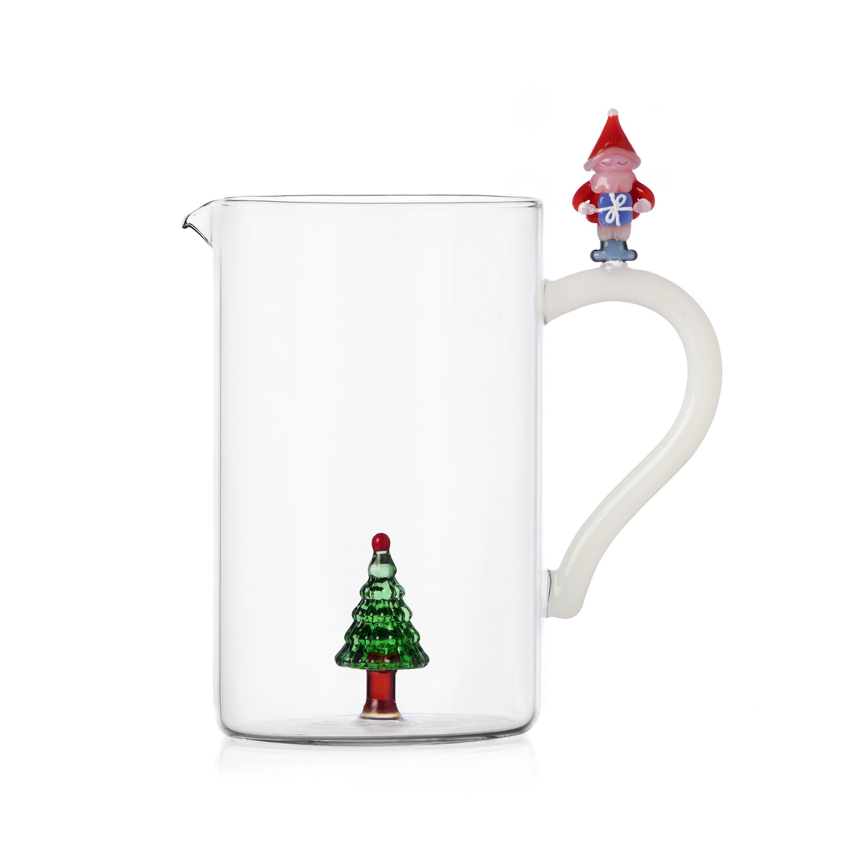 CHRISTMAS TALES - jug Chistmas tree inside Santa on handle