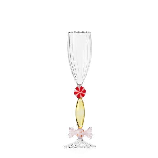 SWEET AND CANDY - flute pink/red lollipop w/pink candy