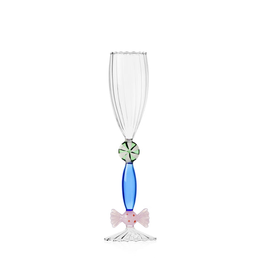 SWEET AND CANDY - flute white/green lollipop w/pink candy