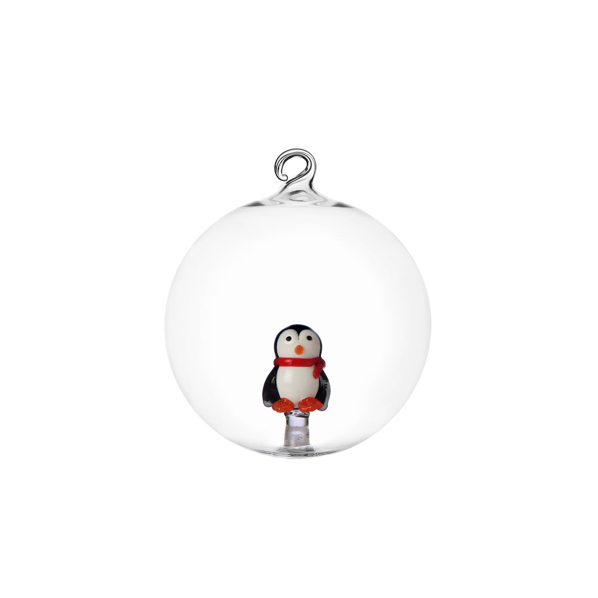 WOODLAND TALES - Christmas ball penguin w/scarf
