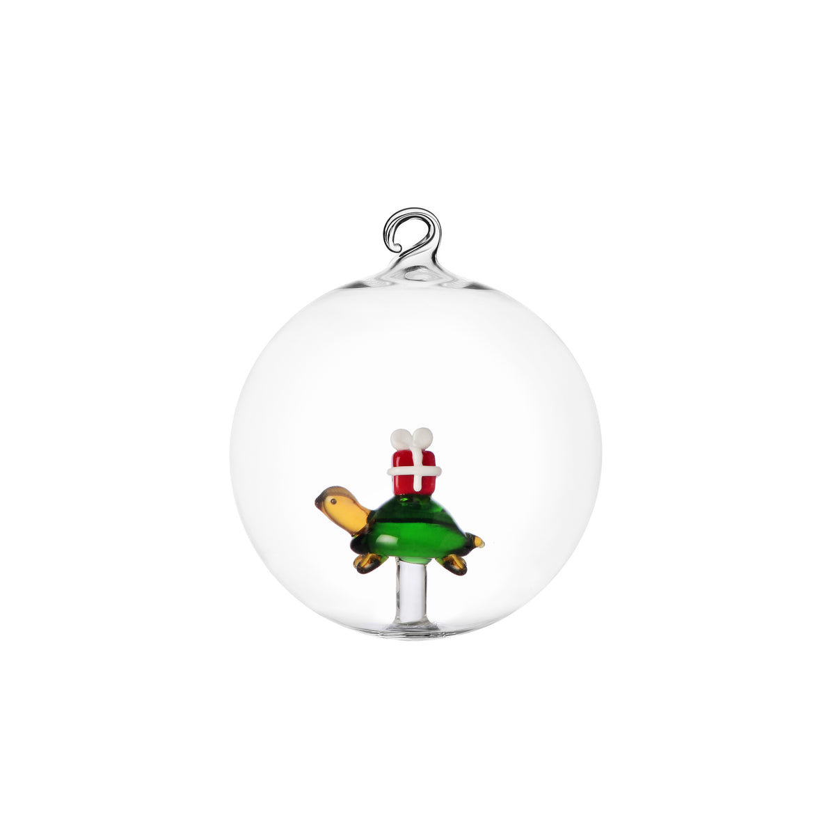WOODLAND TALES - Christmas ball turtle w/red gift