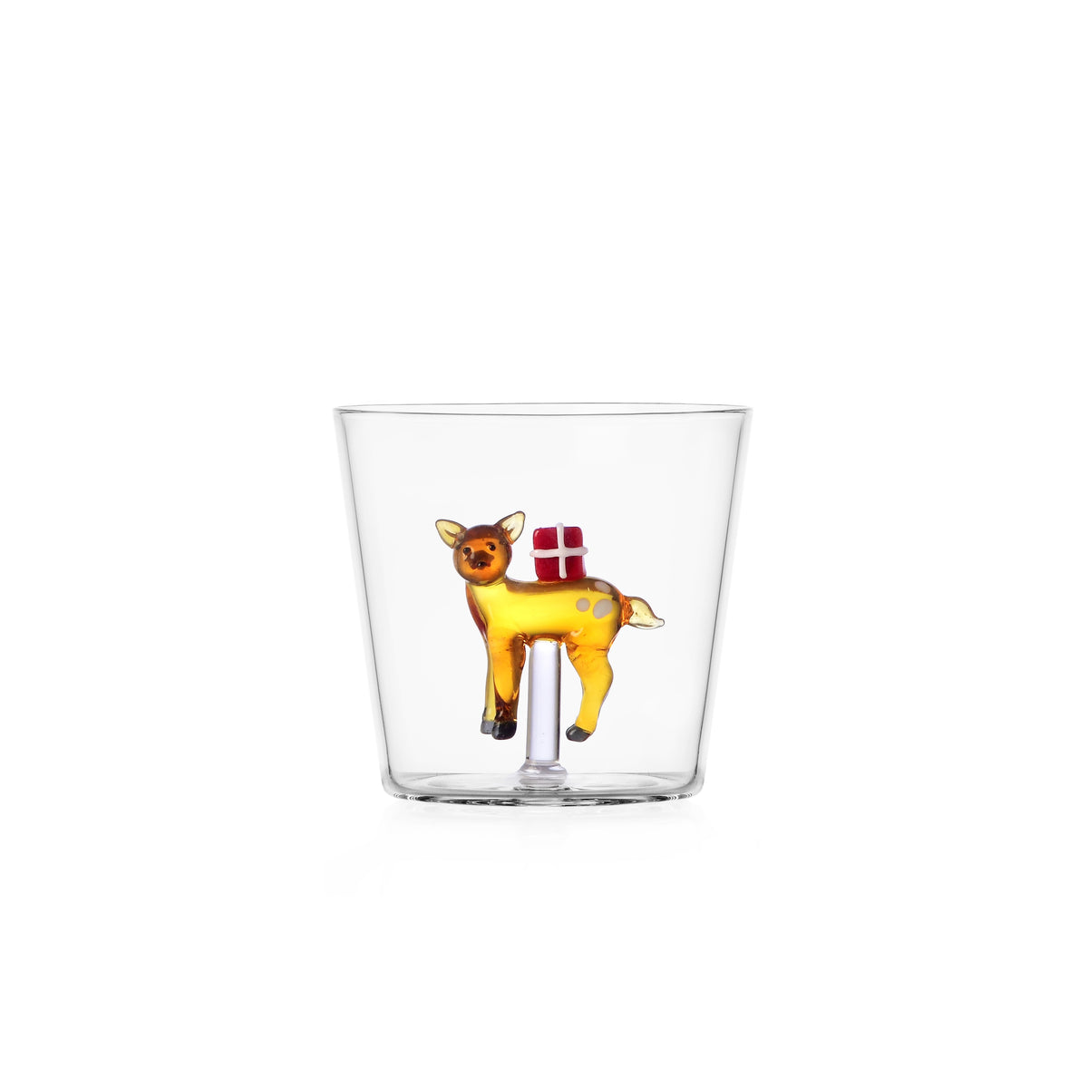 WOODLAND TALES - tumbler reindeer w/red gift