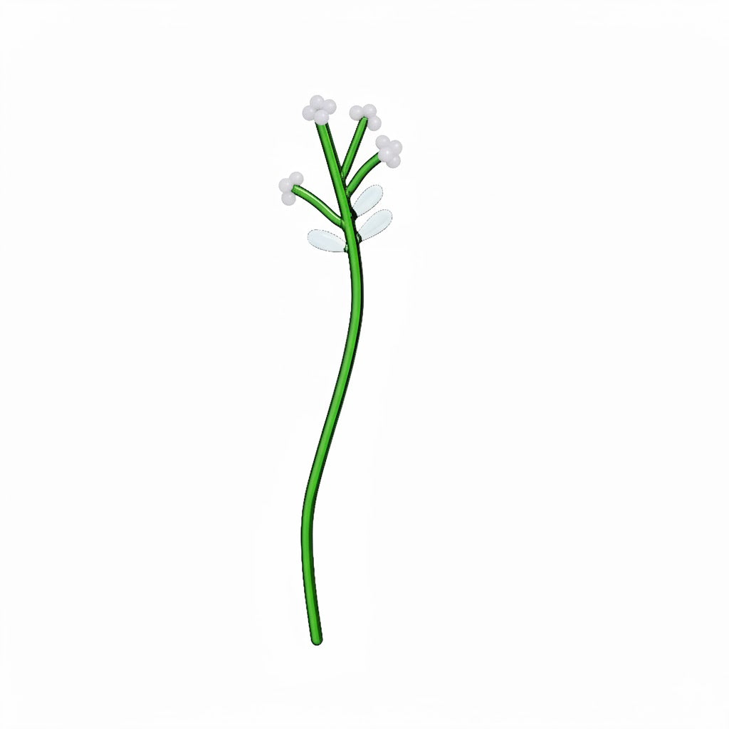 WOODLAND TALES - glass flower white berries