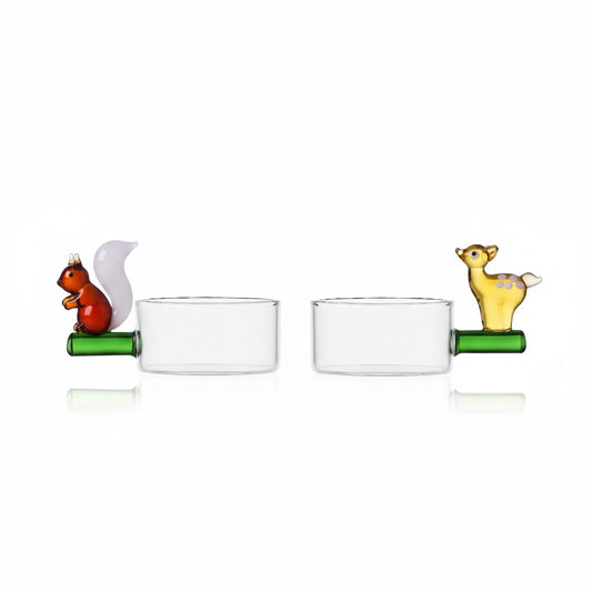 WOODLAND TALES - set 2 pcs tealights squirrel and fawn