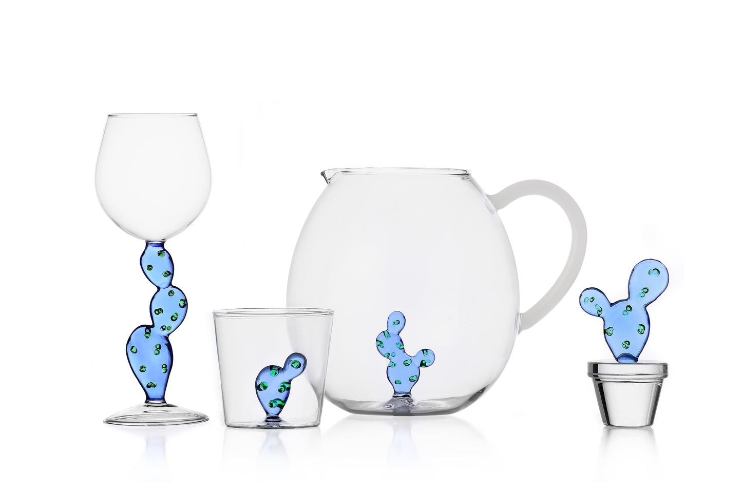 DESERT PLANTS - paperweight cactus blue