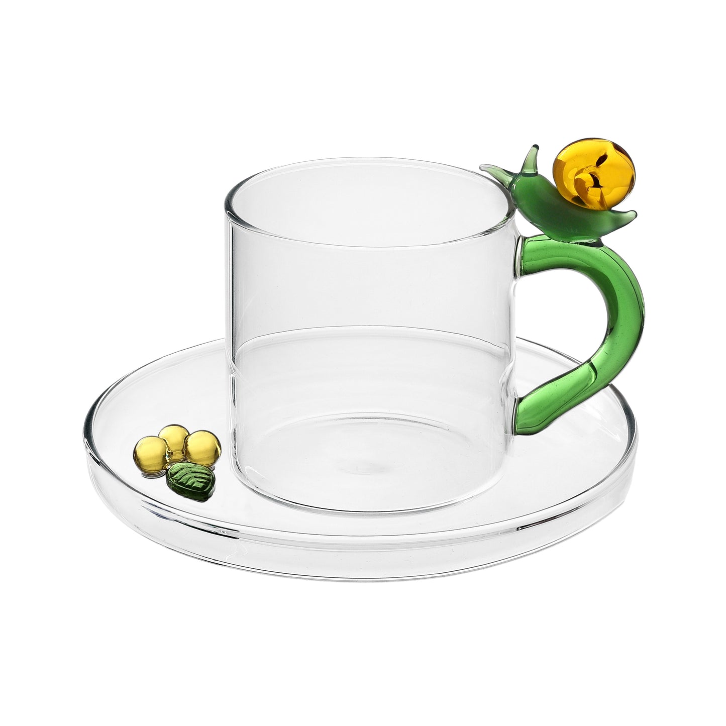 FRUIT & FLOWERS - coffee cup w/saucer Snail