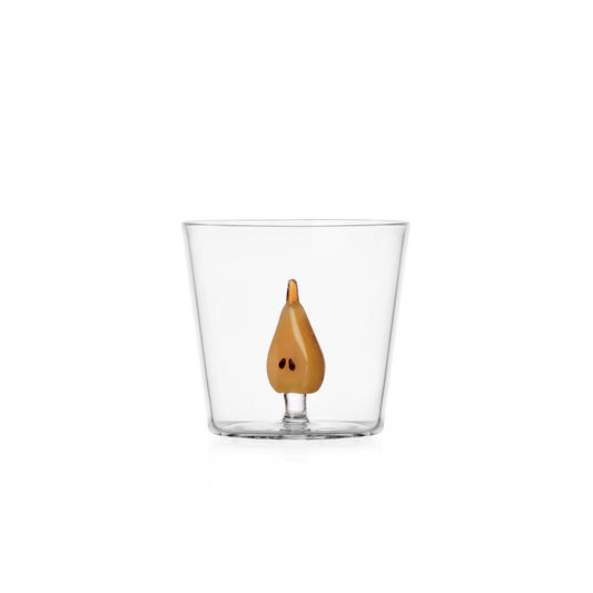 FRUIT & FLOWERS - tumbler half pear