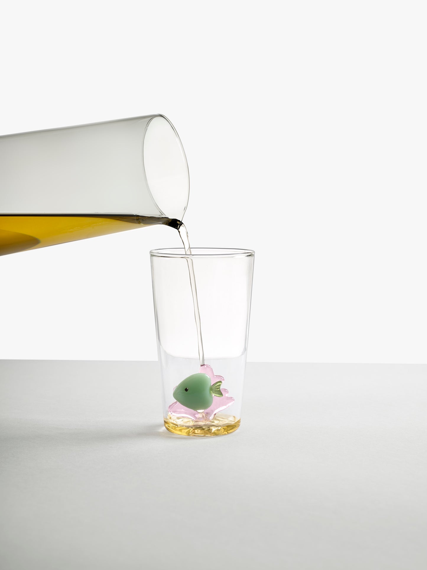 MARINE GARDEN - LONG DRINK GREEN FISH PINK SEAWEED