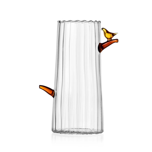 BIRDS - VASE AMBER BIRD