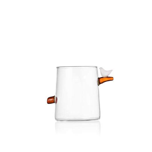 BIRDS - WATER GLASS WHITE BIRD