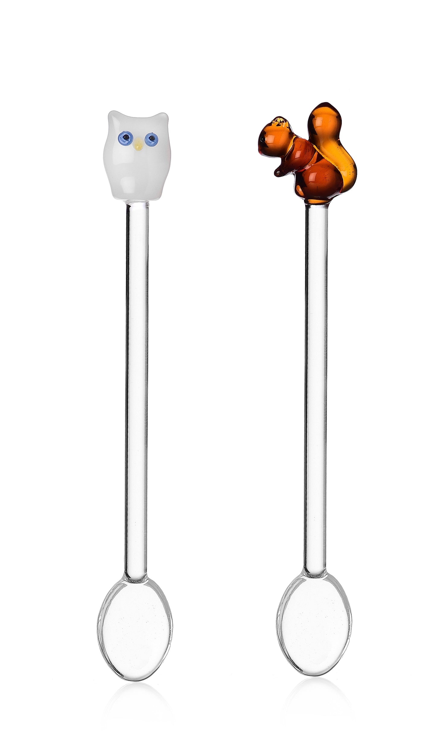 ANIMAL FARM - SET 2 SPOONS OWL & SQUIRREL