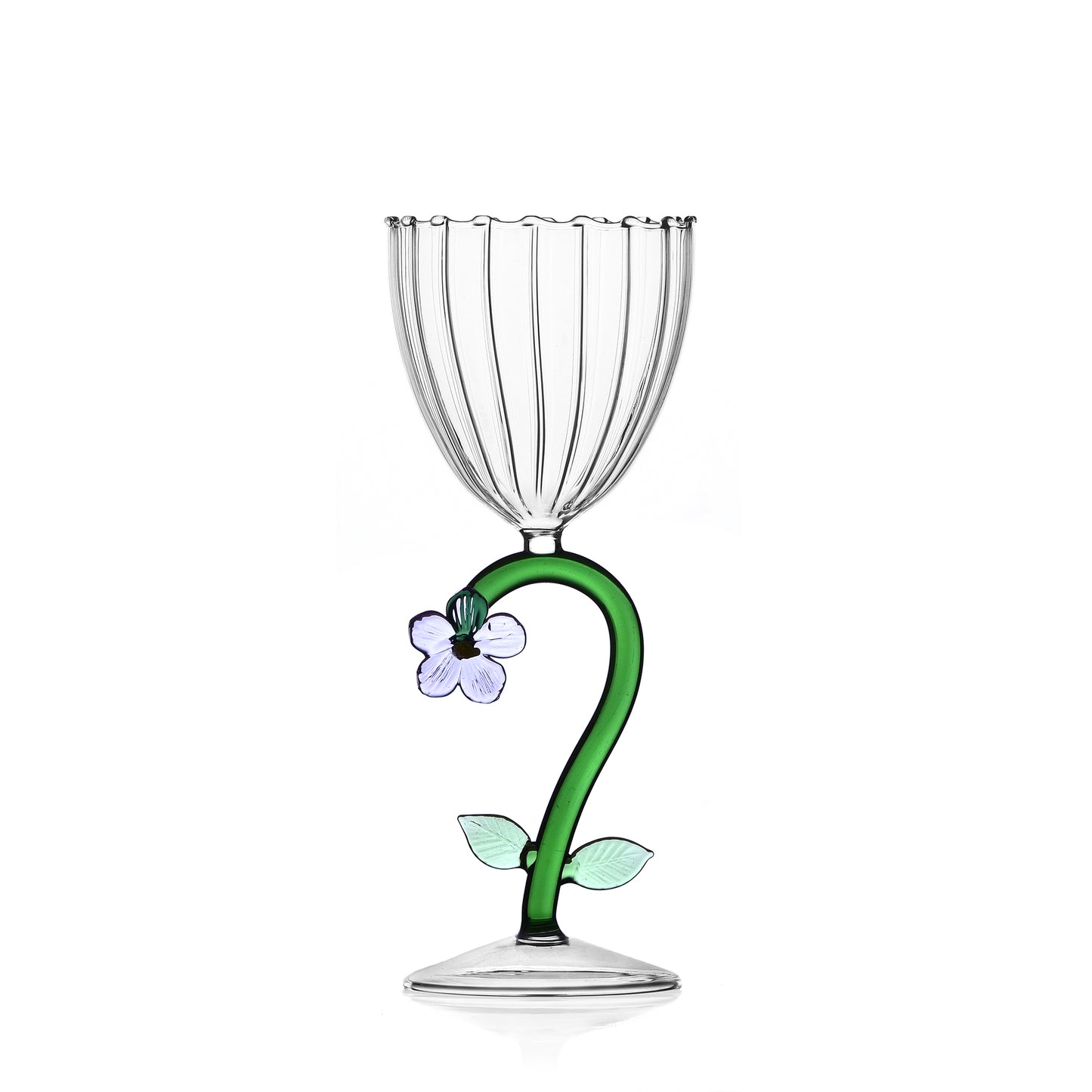 BOTANICA - optical stemmed glass lilac flower