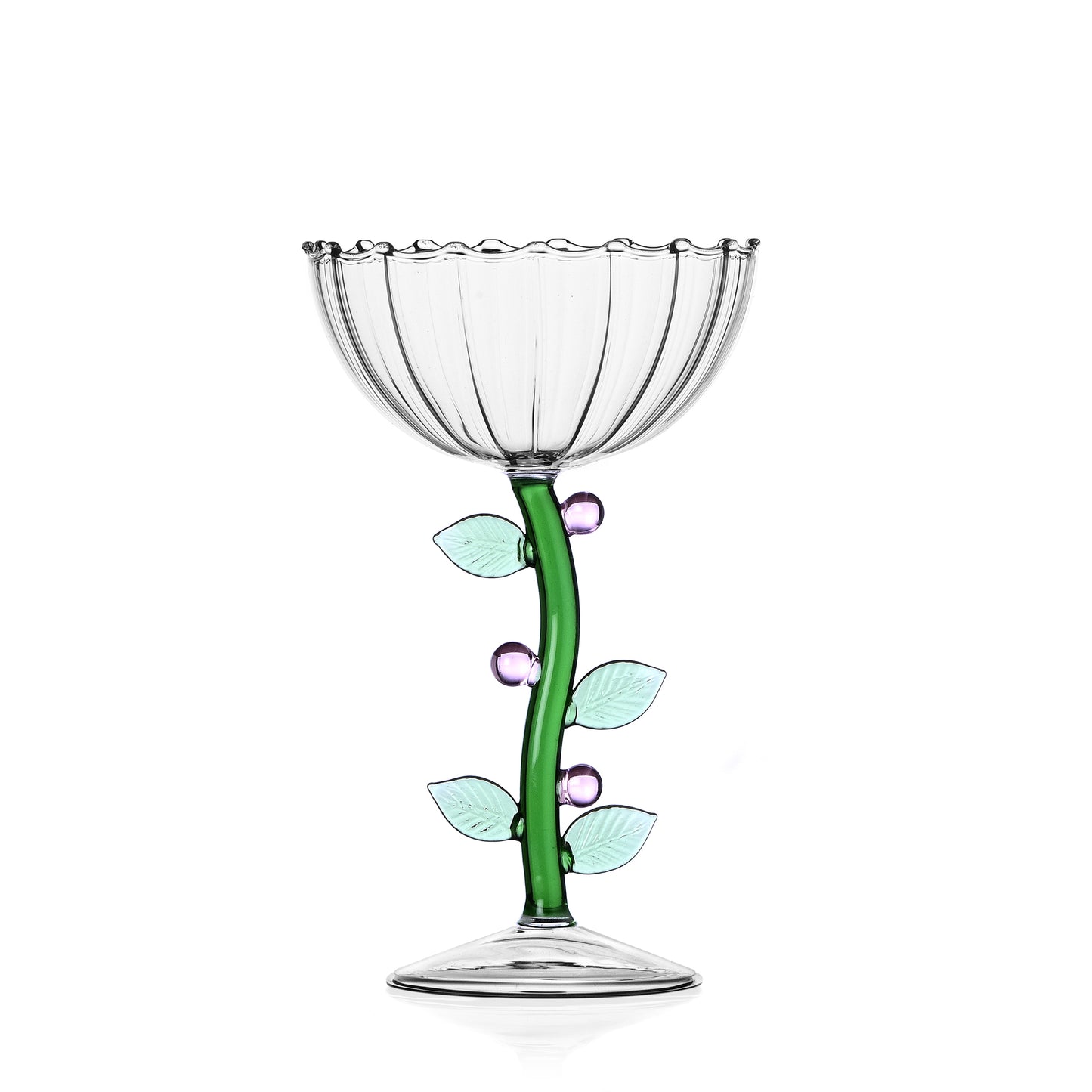 BOTANICA - optical champagne bowl pink flower