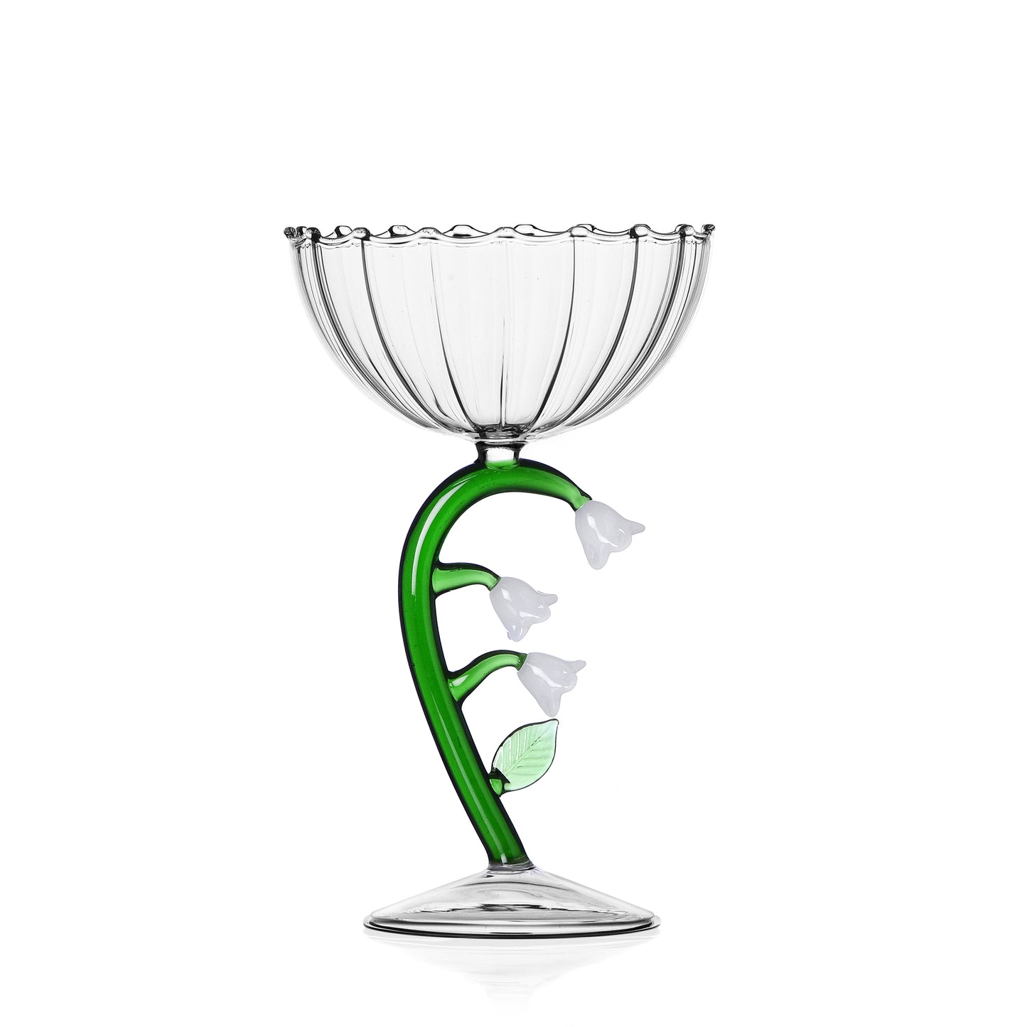 BOTANICA - OPTICAL CHAMPAGNE BOWL WHITE FLOWER