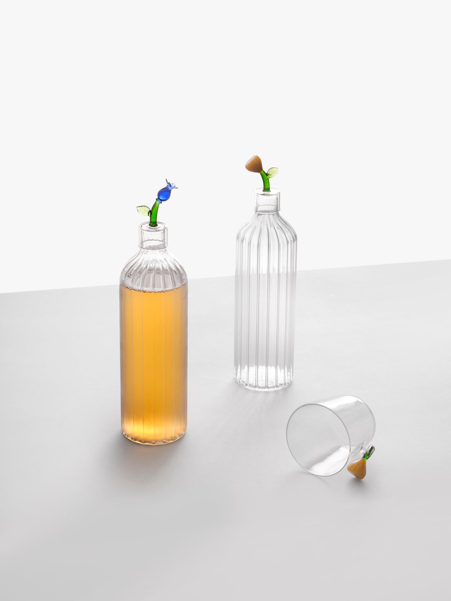 BOTANICA - optical bottle blue flower