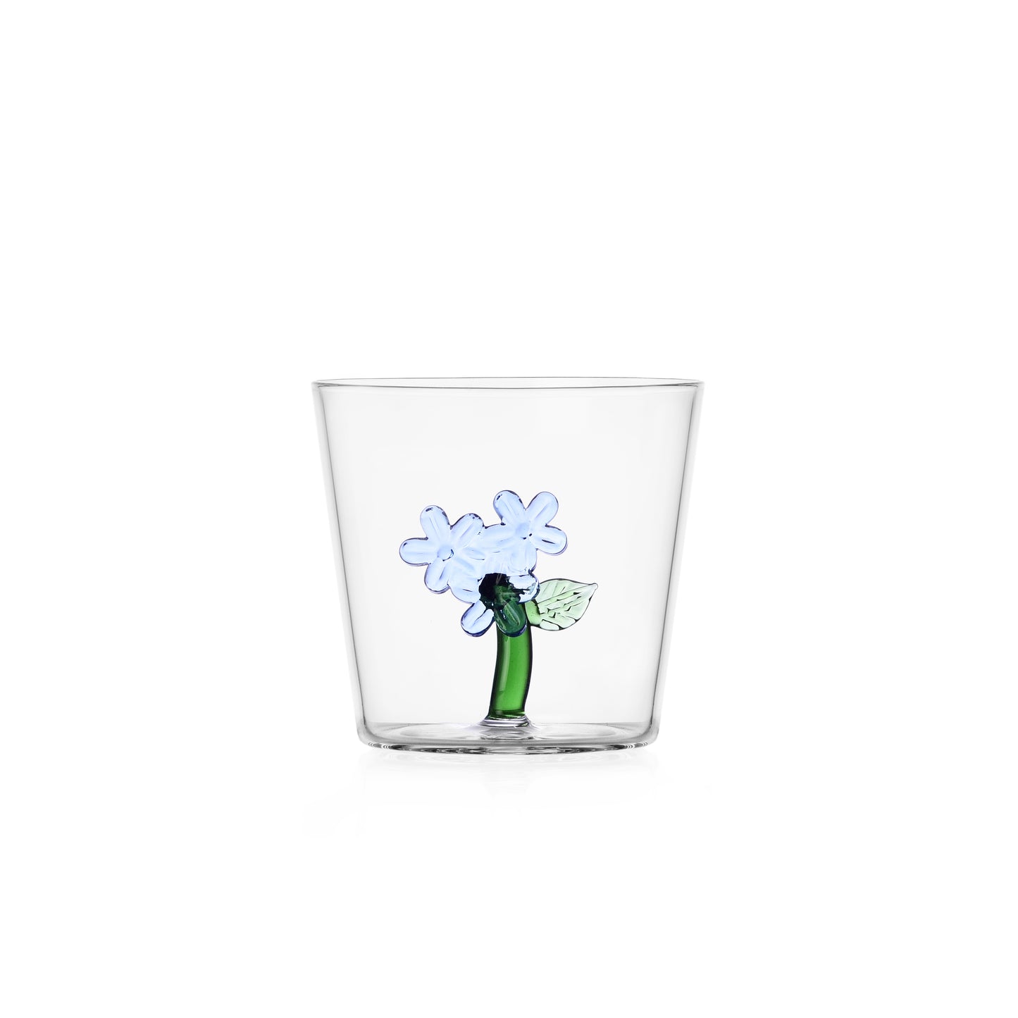 BOTANICA - TUMBLER LIGHT BLUE FLOWER INSIDE