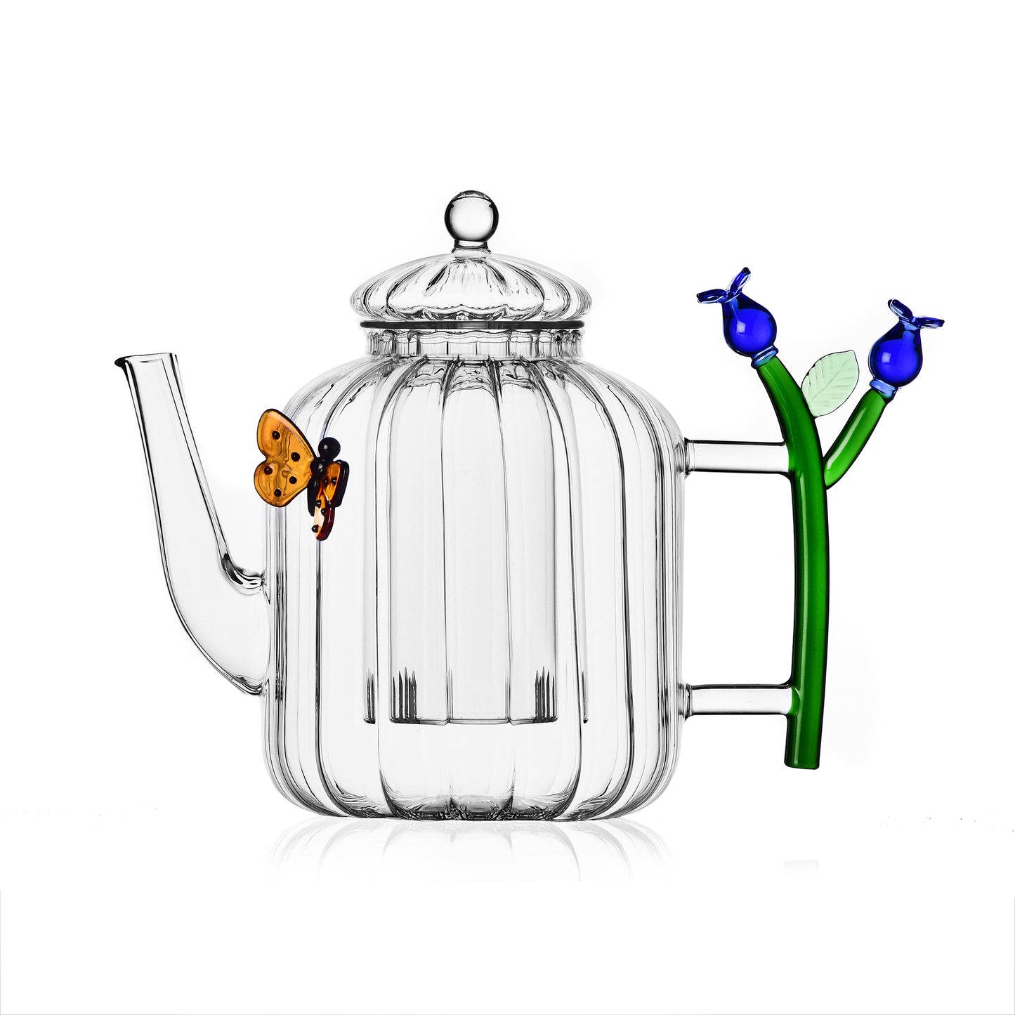 BOTANICA - teapot optic blue flower and butterfly