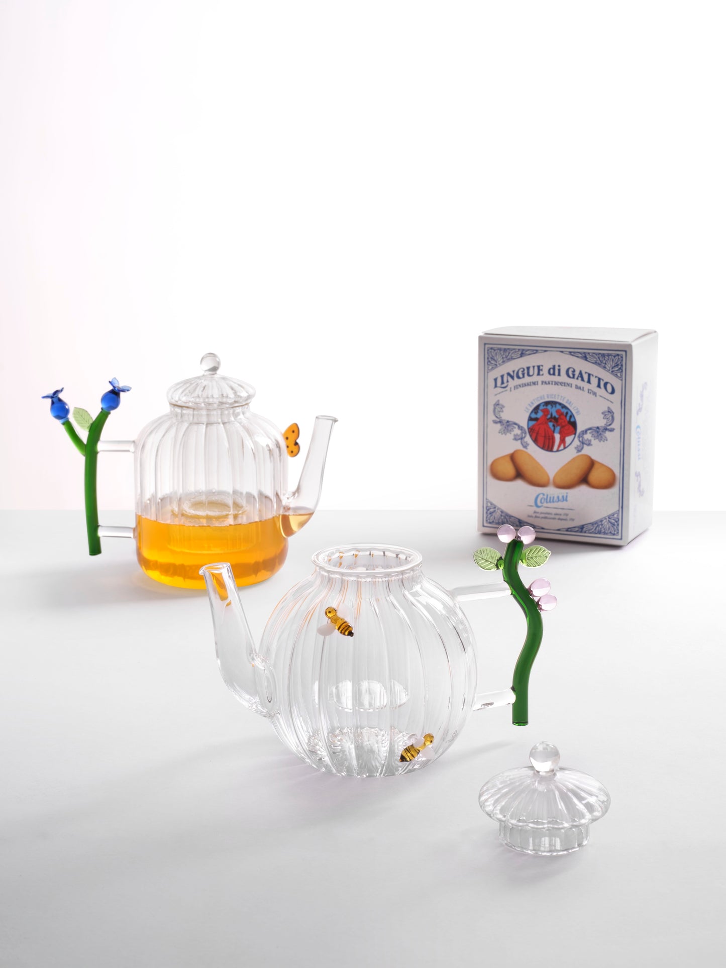 BOTANICA - teapot optic blue flower and butterfly