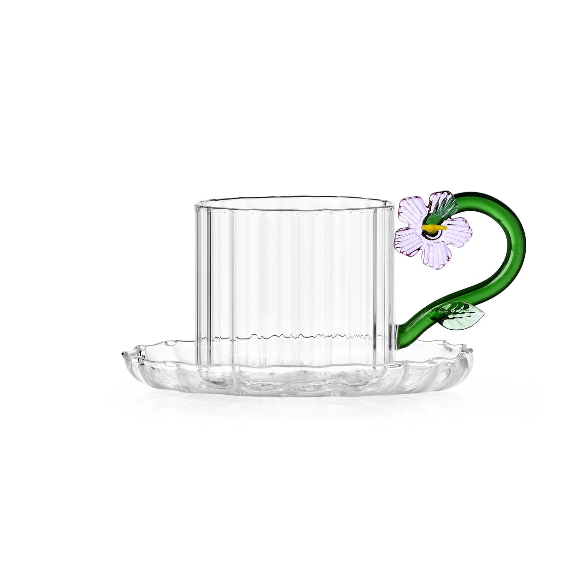 BOTANICA - tea cup w/saucer lilac flower