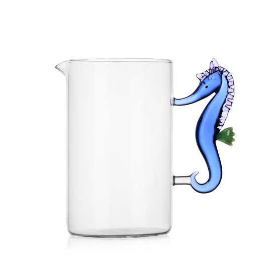 MARINE GARDEN - jug seahorse blue