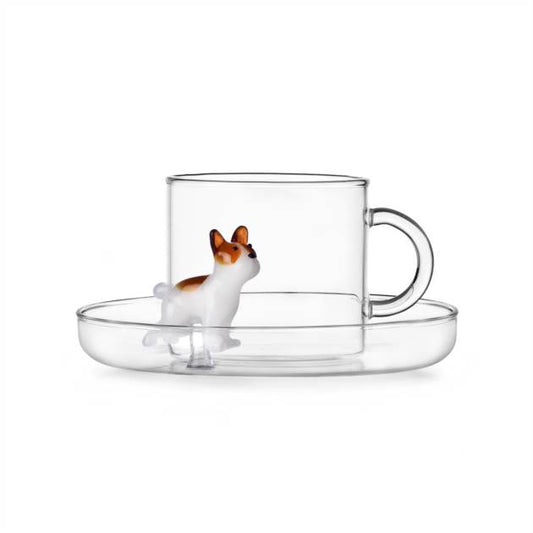 DOGS - TEA CUP W/SAUCER FRENCH BULLDOG