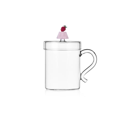PATISSERIE - MUG W LID CHARLOTTE W RASPBERRY