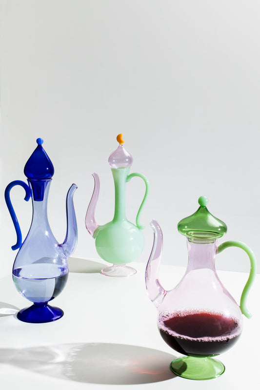 SOGNI D'ORIENTE - green pink jug w/moon