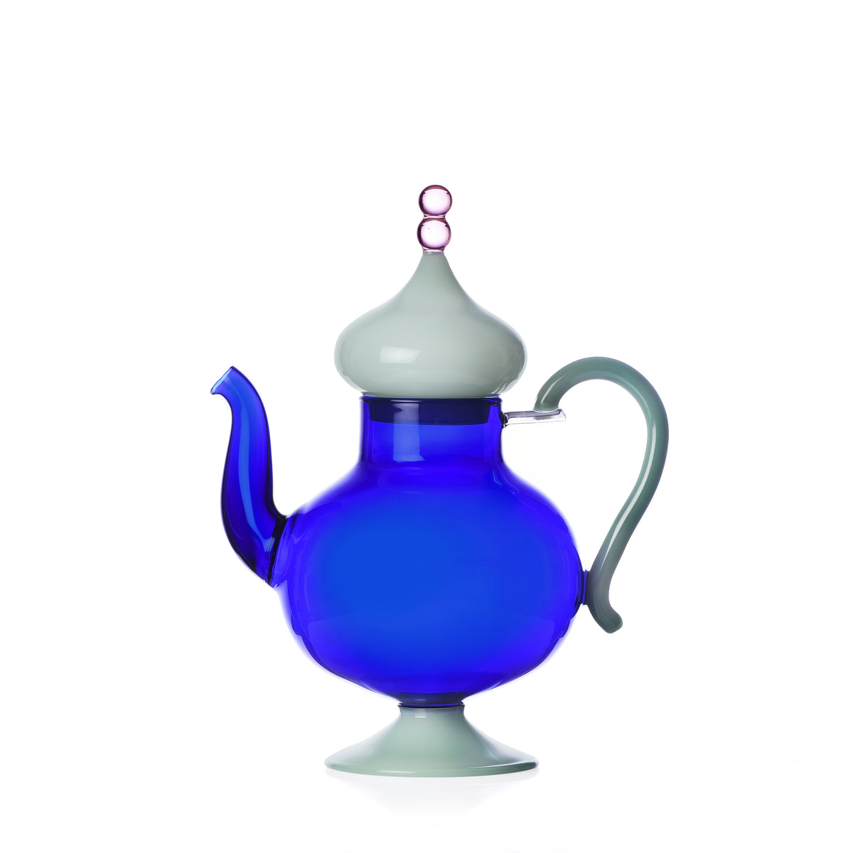 SOGNI D'ORIENTE - blue teapot green matte lid