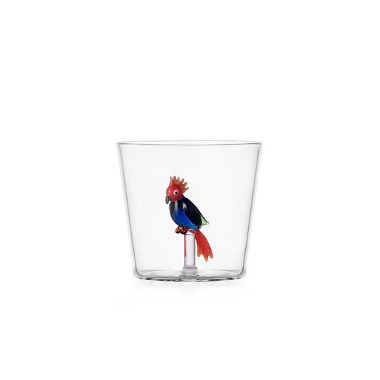 TALKING TREES - tumbler red/blu cockatoo