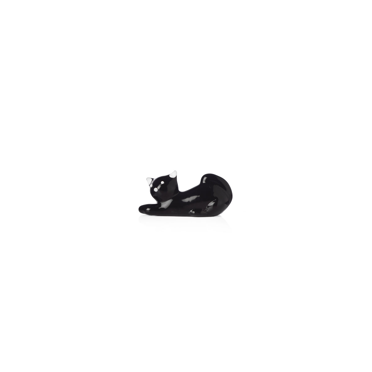 TABBY CAT - set 2 chopstick/cutlery rest black cats