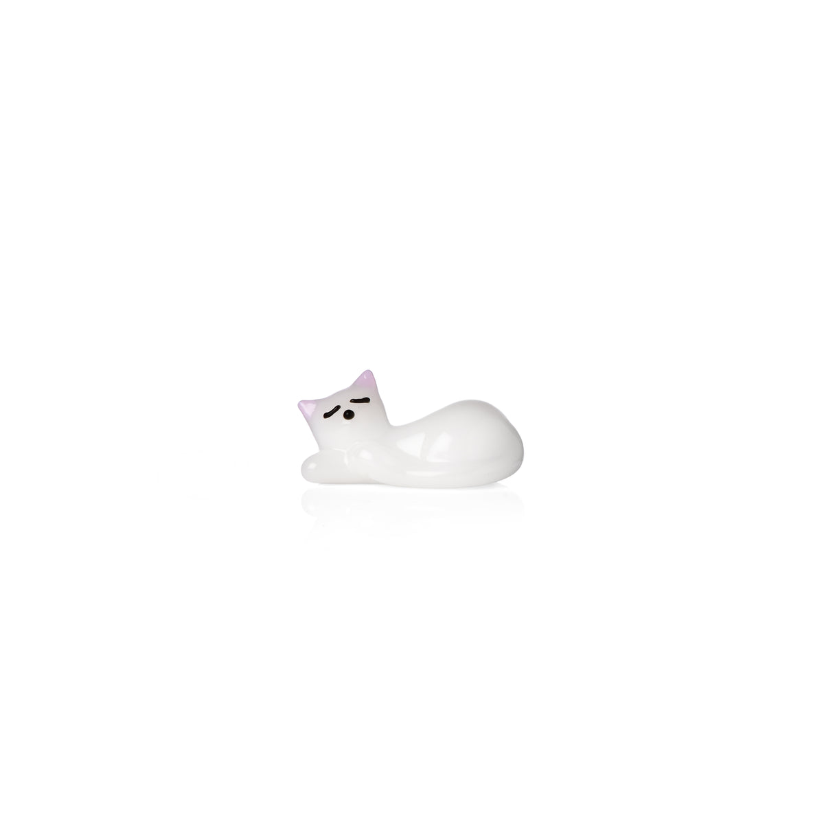 TABBY CAT - set 2 chopstick/cutlery rest black cat rest white cat