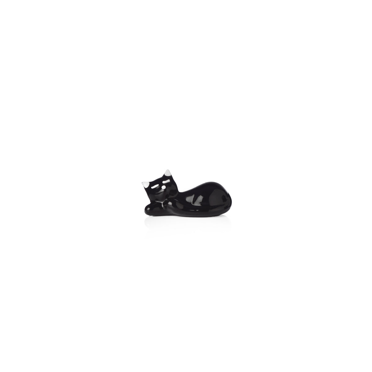 TABBY CAT - set 2 chopstick/cutlery rest black cat-white cat