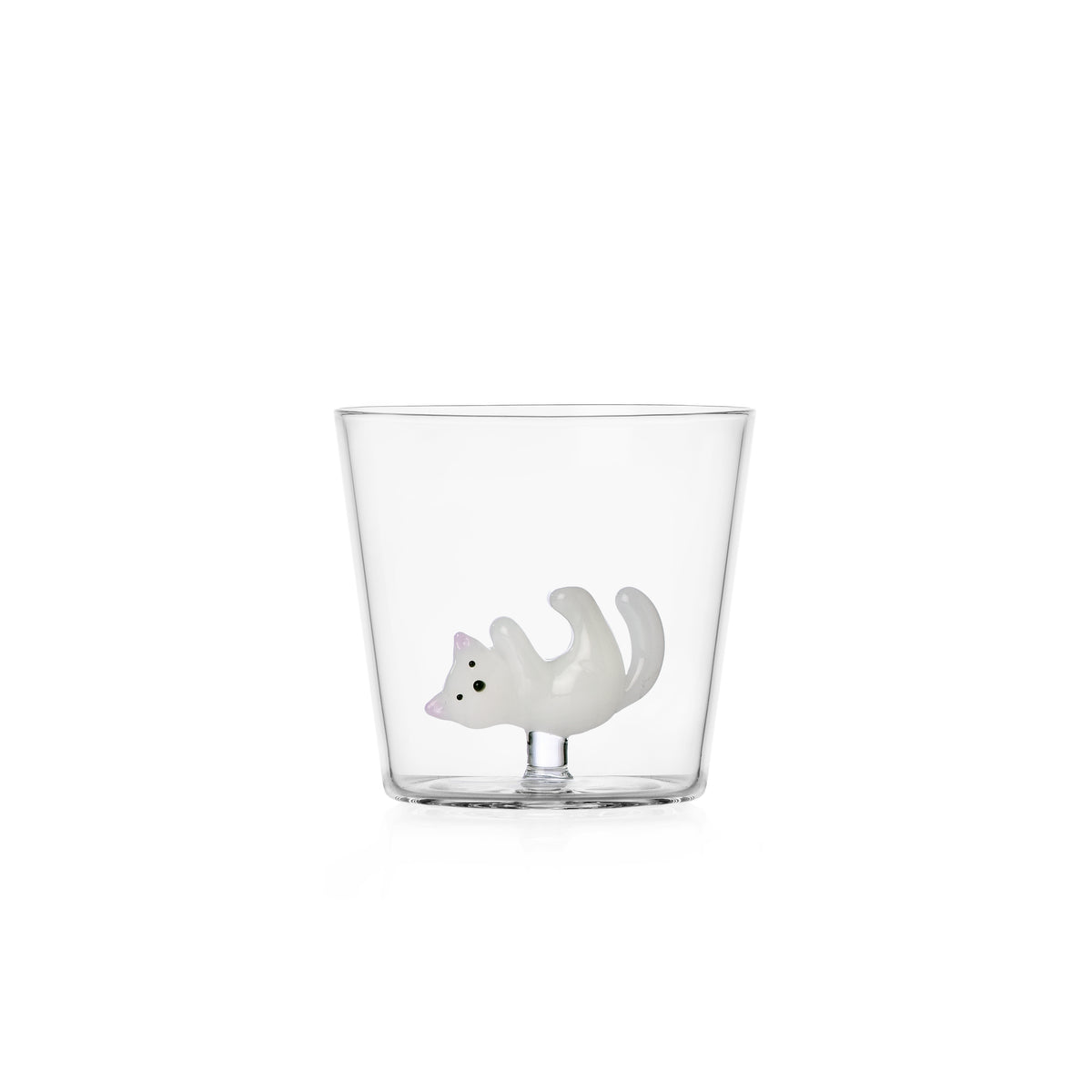 TABBY CAT - tumbler rolling white cat