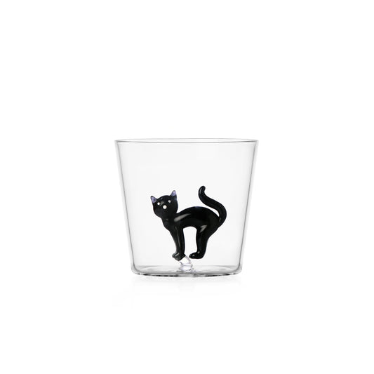 TABBY CAT - tumbler black cat