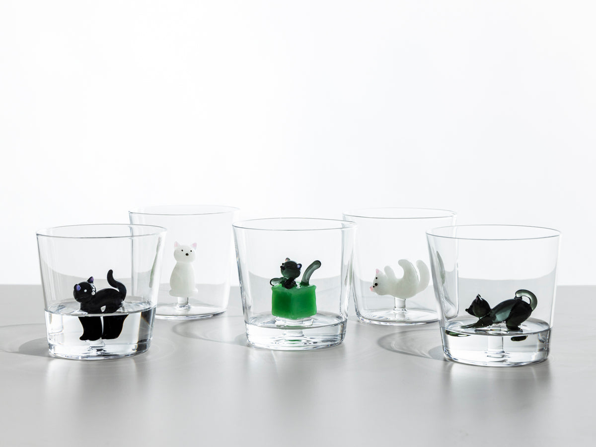 TABBY CAT - tumbler black cat