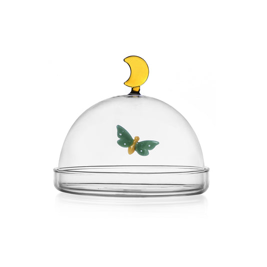GARDEN PICNIC - dome w/dish Butterfly and moon diam 14 cm