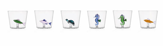 MARINE GARDEN - set 6 pcs tumbler assorted new